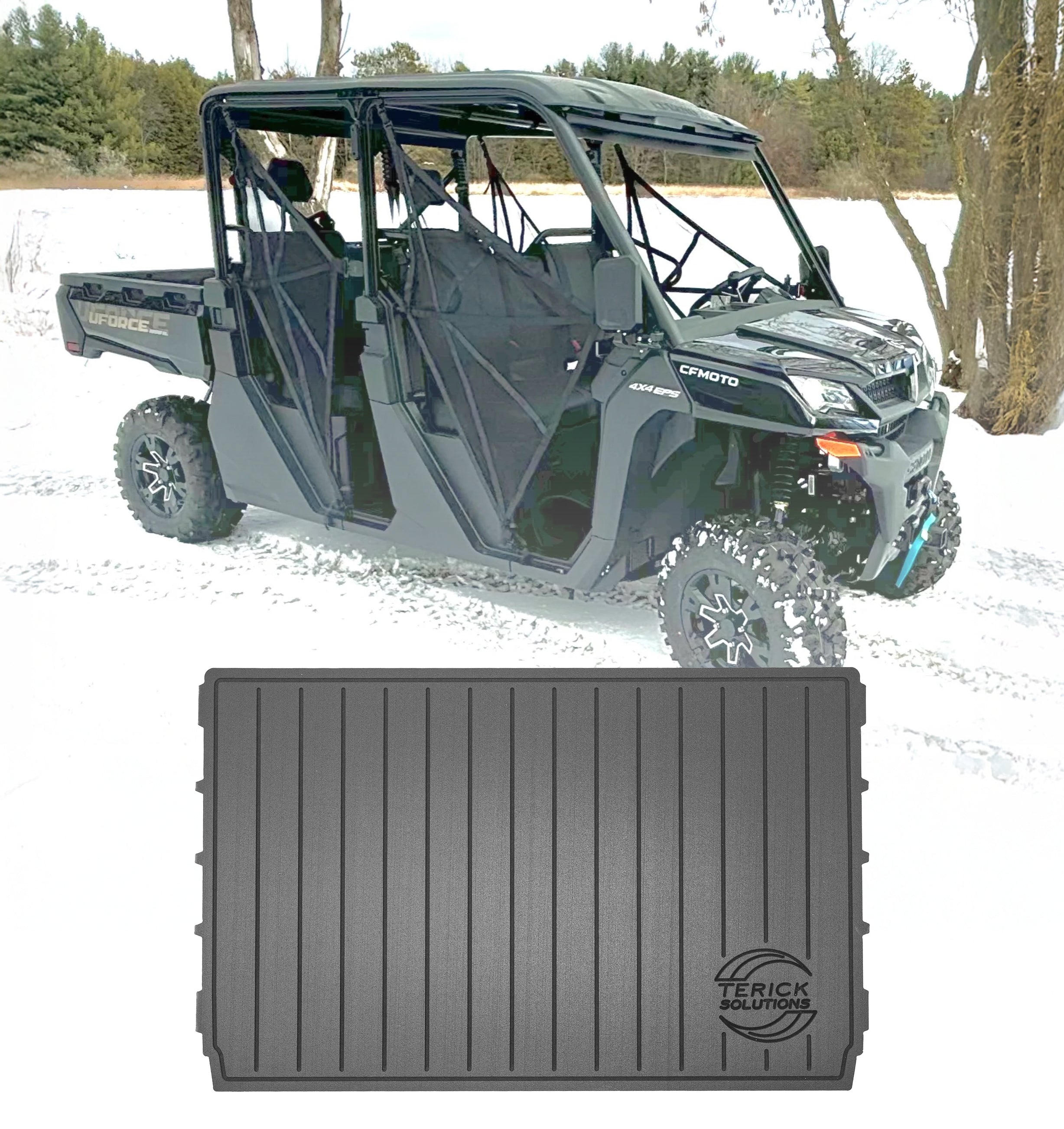 Photo of CFMOTO UFORCE 1000 & XL Rubber Floor Mats by Terick Solutions - Premium UTV Rubber floor mats for UTVs / Side by Sides