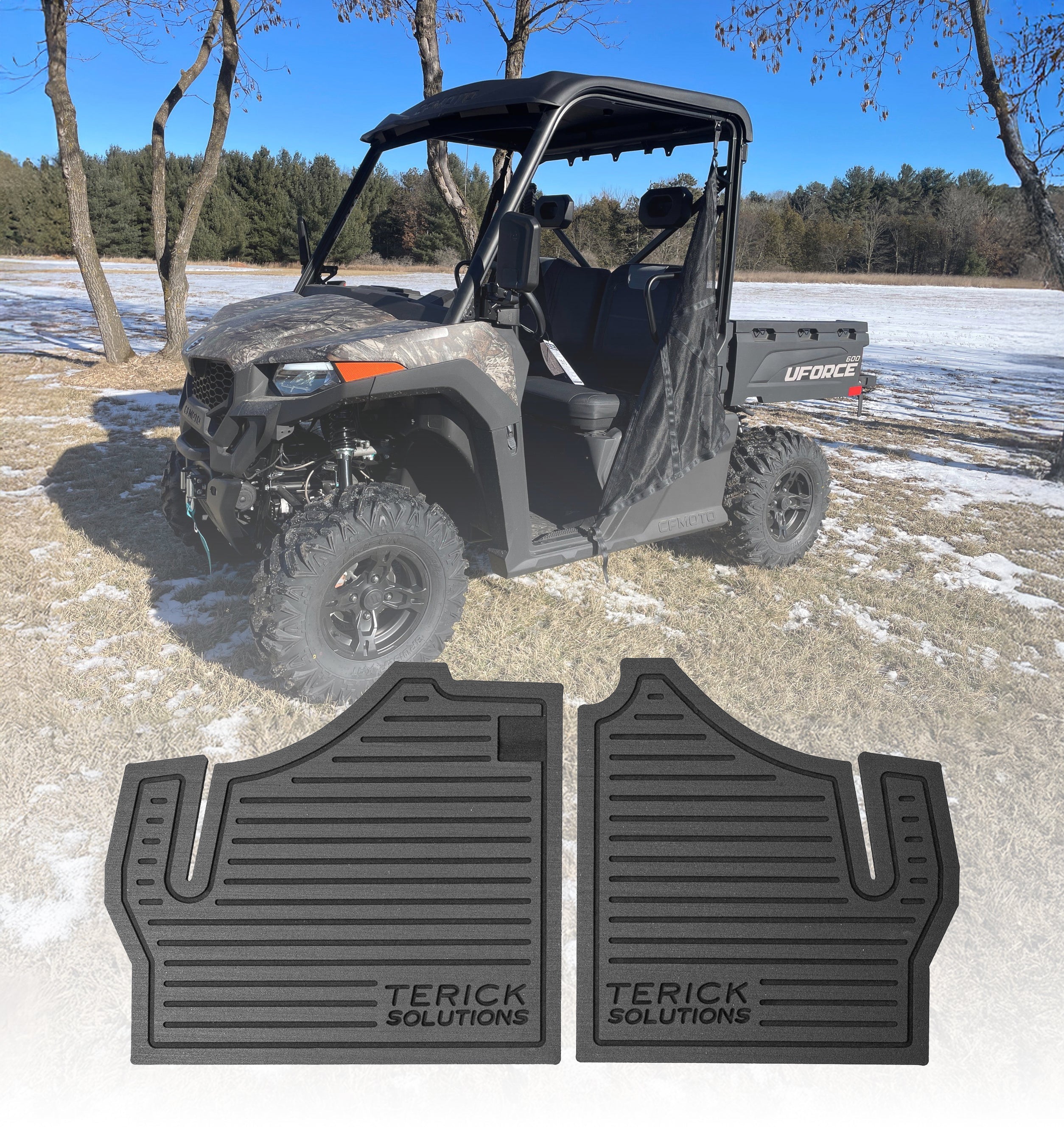 Photo of CFMOTO UFORCE 600 Rubber Floor Mats by Terick Solutions - Premium UTV Rubber floor mats for UTVs / Side by Sides