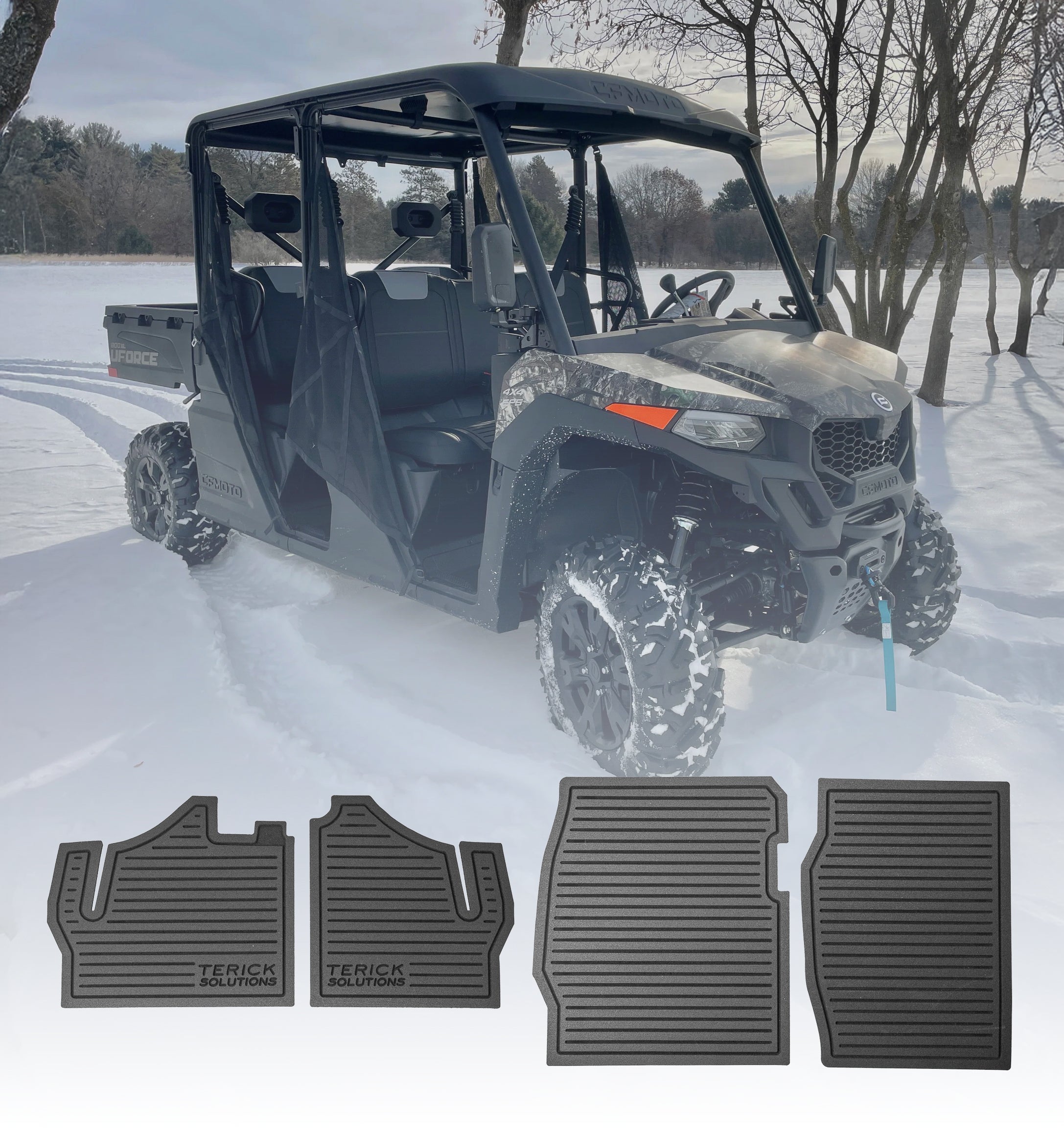Photo of CFMOTO UFORCE 800XL Rubber Floor Mats by Terick Solutions - Premium UTV Rubber floor mats for UTVs / Side by Sides