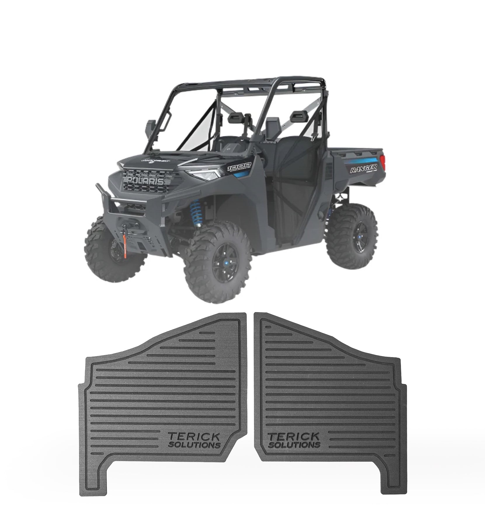 Photo of Polaris Ranger Base/EPS/Premium 1000 Rubber Floor Mats (NON XP MODELS) by Terick Solutions - Premium UTV Rubber floor mats for UTVs / Side by Sides