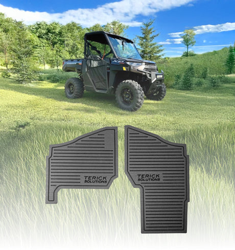 Polaris Ranger XP 1000 Rubber Floor Mats - Insulation + Custom Fit (2018-Current)
