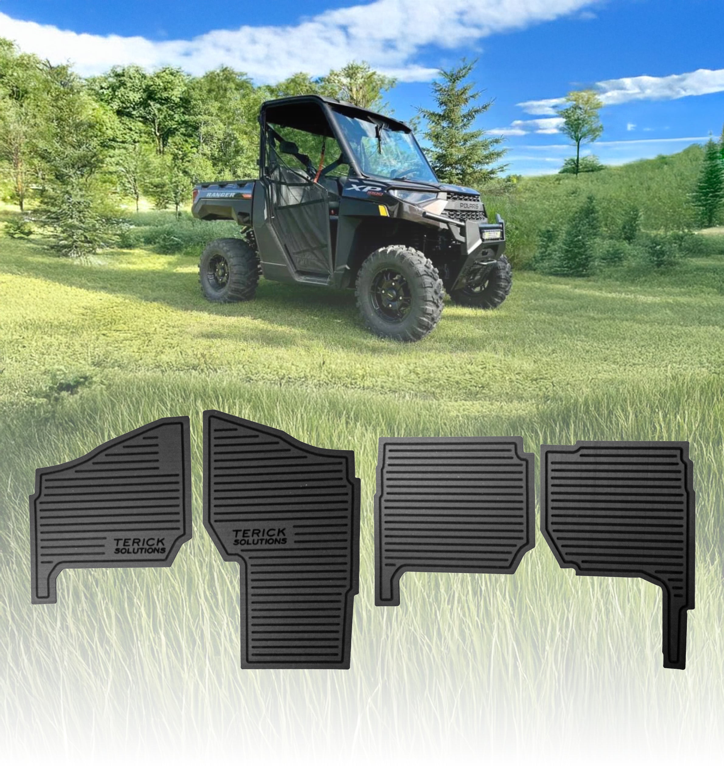 Photo of Polaris Ranger XP 1000 Rubber Floor Mats by Terick Solutions - Premium UTV Rubber floor mats for UTVs / Side by Sides