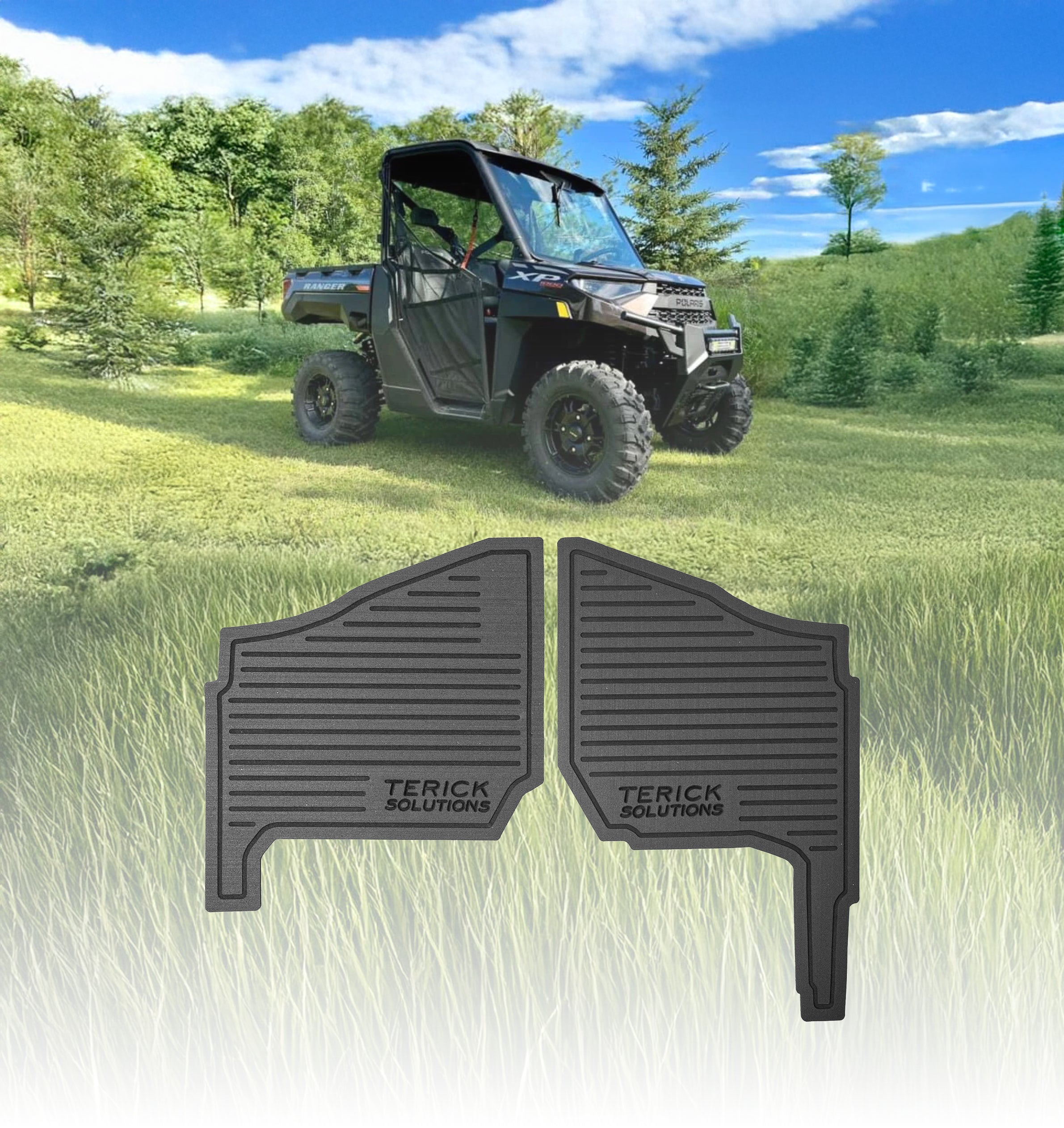 Photo of Polaris Ranger XP 1000 Rubber Floor Mats by Terick Solutions - Premium UTV Rubber floor mats for UTVs / Side by Sides