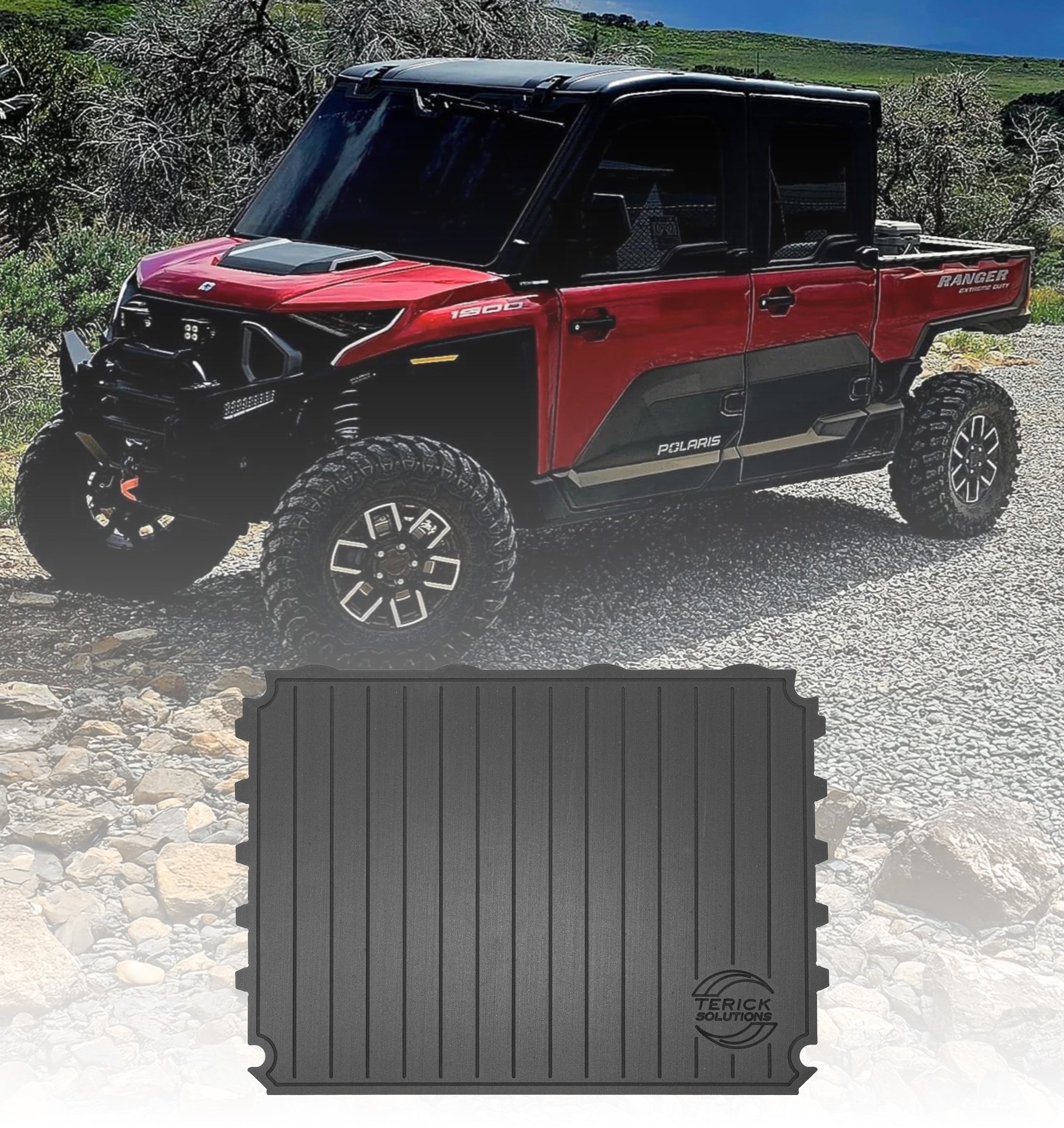 Photo of Polaris Ranger XD 1500 Rubber Floor Mats by Terick Solutions - Premium UTV Rubber floor mats for UTVs / Side by Sides