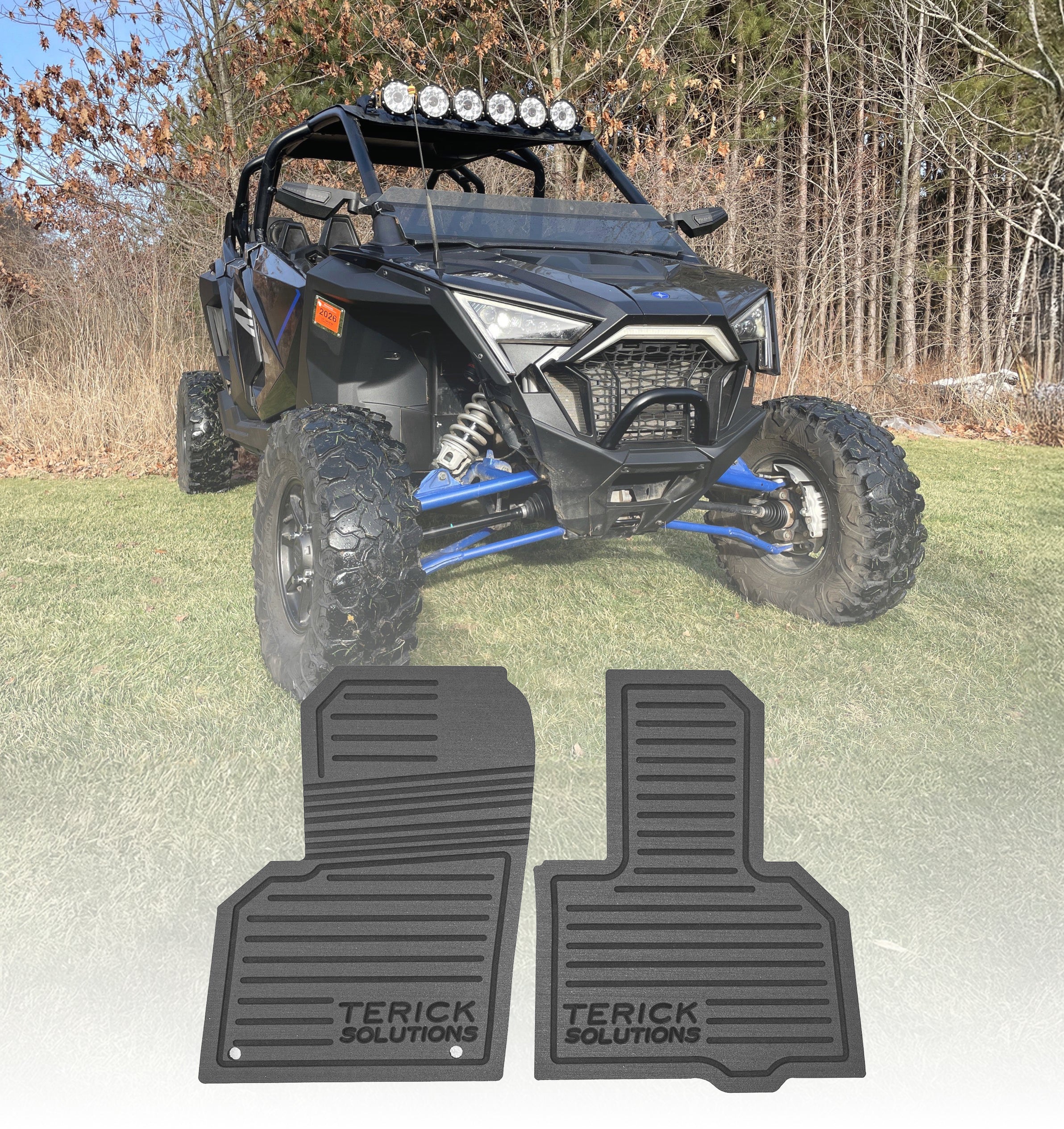 Photo of Polaris RZR PRO R Rubber Floor Mats by Terick Solutions - Premium UTV Rubber floor mats for UTVs / Side by Sides