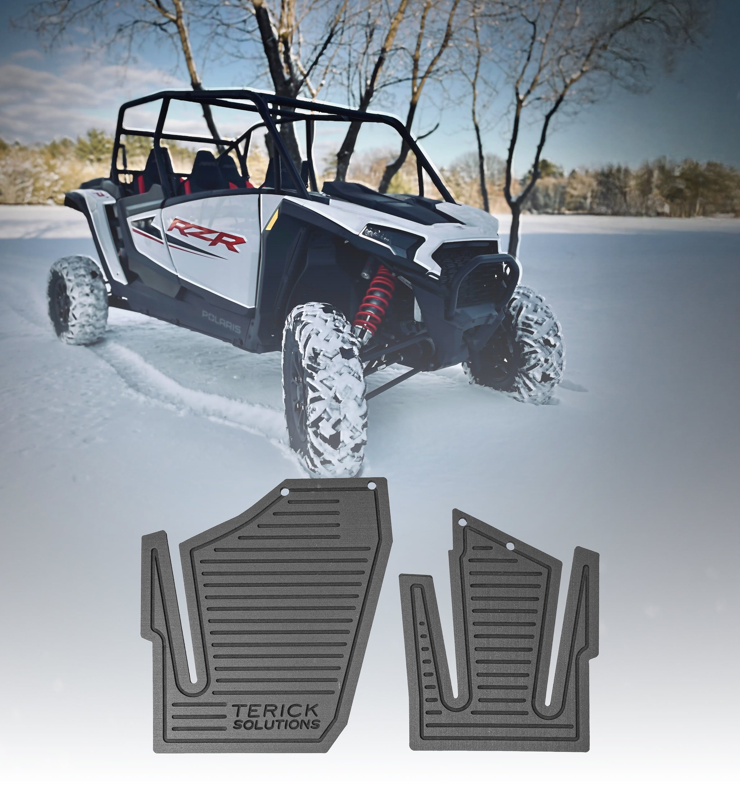 Photo of Polaris RZR XP 1000 Rubber Floor Mats by Terick Solutions - Premium UTV Rubber floor mats for UTVs / Side by Sides