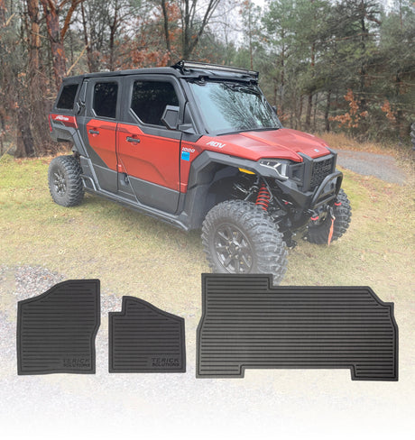 Photo of Polaris Xpedition Rubber Floor Mats - 3/8" Thick, Made in USA by Terick Solutions - Premium UTV Rubber floor mats for UTVs / Side by Sides