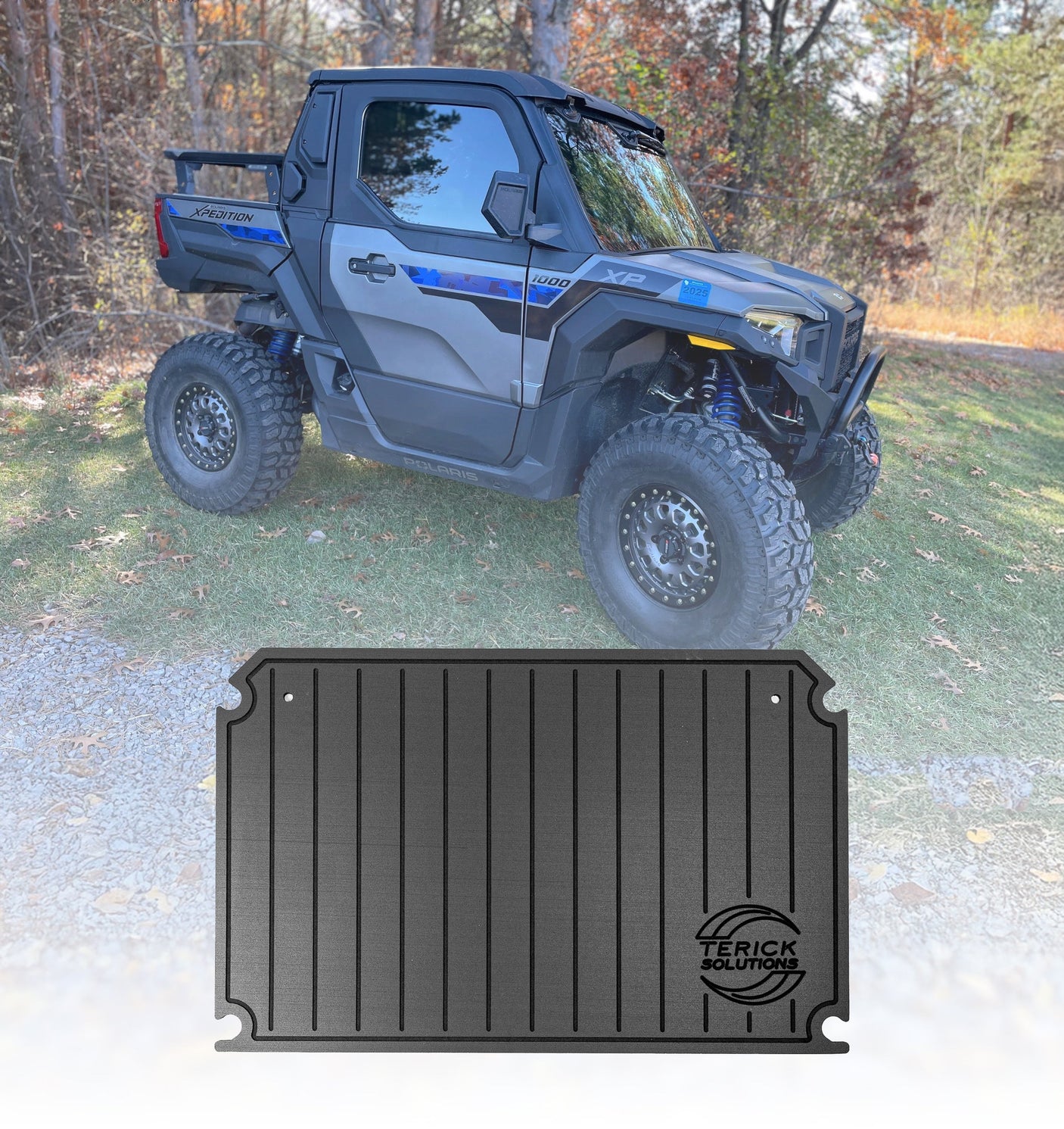 Photo of Polaris Xpedition Rubber Floor Mats - 3/8" Thick, Made in USA by Terick Solutions - Premium UTV Rubber floor mats for UTVs / Side by Sides