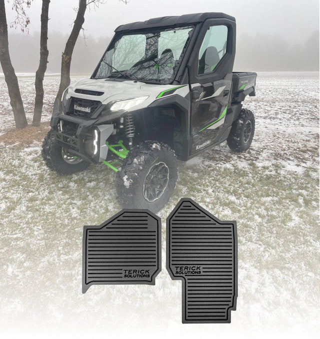 Photo of Kawasaki Ridge 2 Door Rubber Floor Mats (ALL MODELS) by Terick Solutions - Premium UTV Rubber floor mats for UTVs / Side by Sides