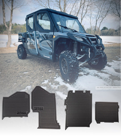 Photo of Kawasaki Ridge Crew Rubber Floor Mats by Terick Solutions - Premium UTV Rubber floor mats for UTVs / Side by Sides