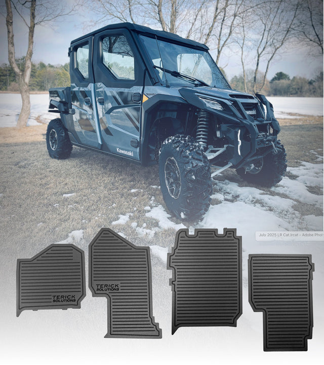 Photo of Kawasaki Ridge Crew Rubber Floor Mats by Terick Solutions - Premium UTV Rubber floor mats for UTVs / Side by Sides
