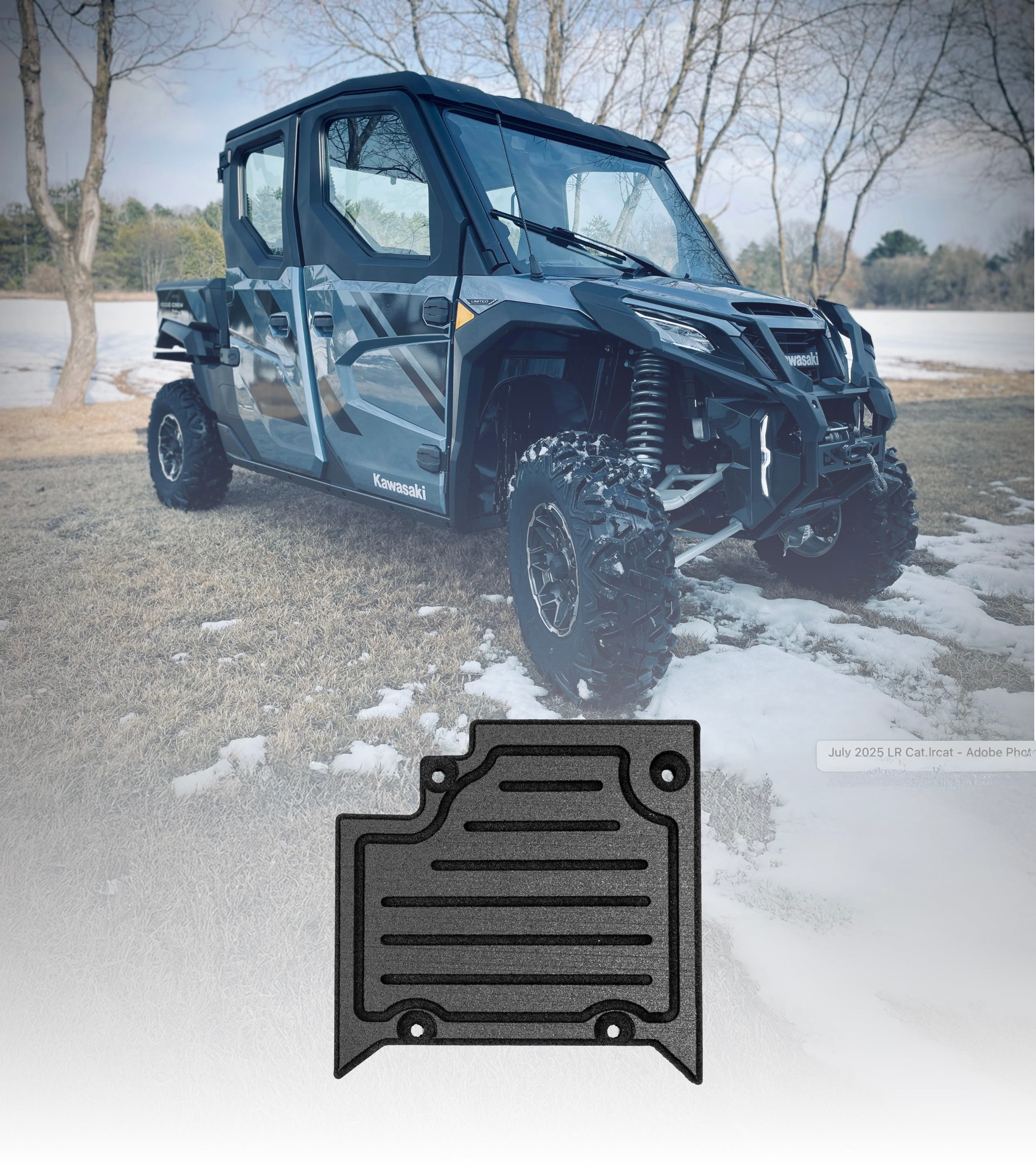 Photo of Kawasaki Ridge Crew Rubber Floor Mats by Terick Solutions - Premium UTV Rubber floor mats for UTVs / Side by Sides