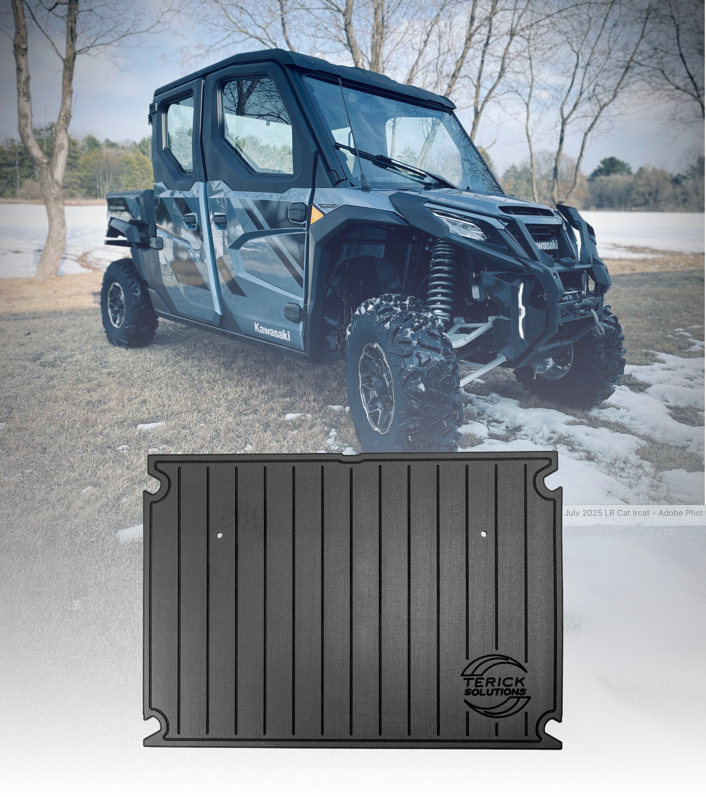 Photo of Kawasaki Ridge Crew Rubber Floor Mats by Terick Solutions - Premium UTV Rubber floor mats for UTVs / Side by Sides