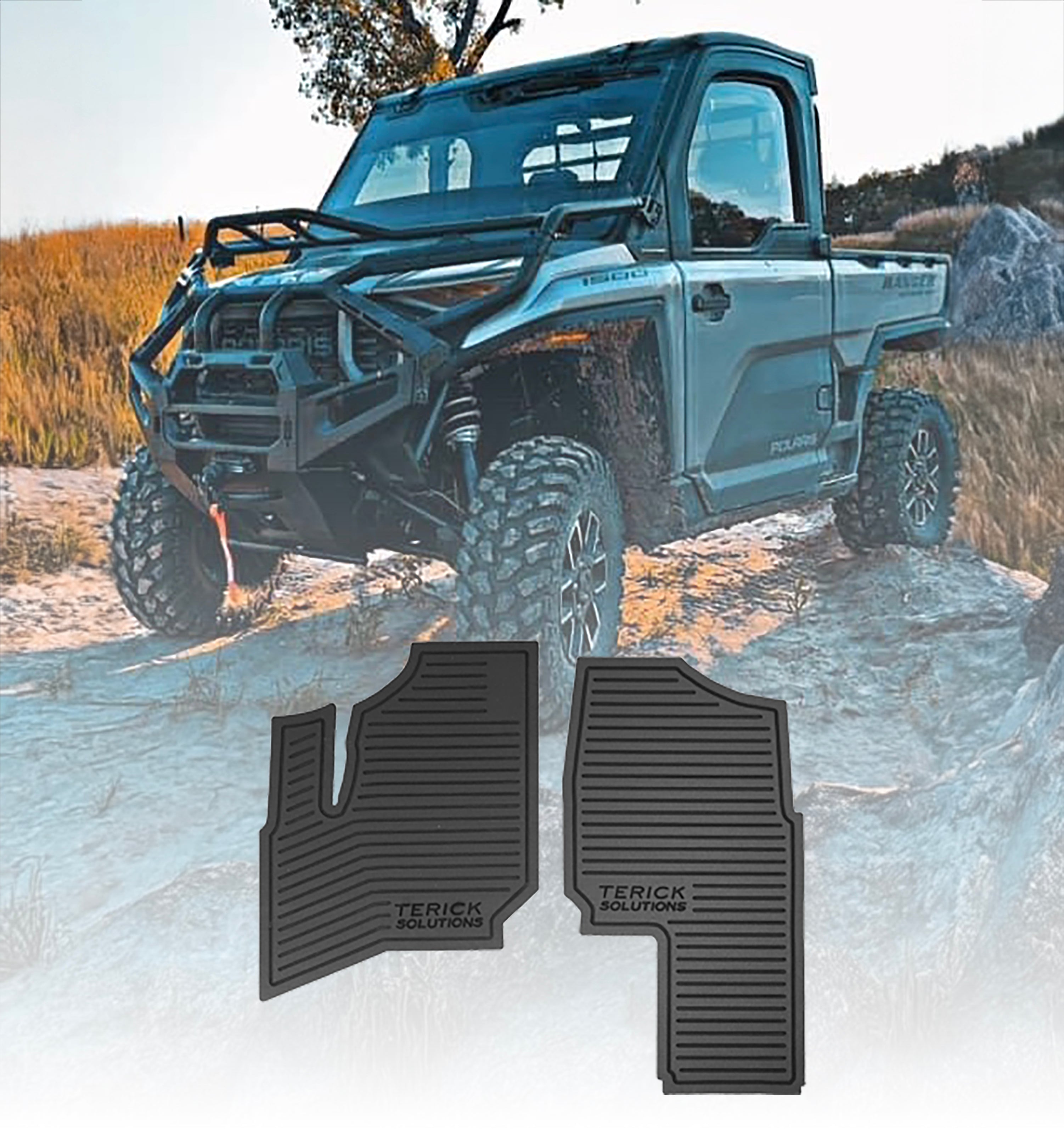 Photo of Polaris Ranger XD 1500 Rubber Floor Mats by Terick Solutions - Premium UTV Rubber floor mats for UTVs / Side by Sides