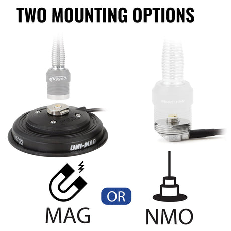 Photo of UNI-MAG Universal NMO or Magnetic Antenna Mount by Rugged Radios - Premium for UTVs / Side by Sides
