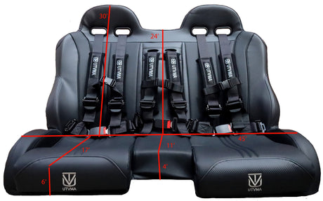 Photo of RZR 1000 Elite Series Bench Seat Front or Rear Bench Seat W Harnesses (over the console) (2014-2023) by UTV Mountain Accessories - Premium Bench Seat for UTVs / Side by Sides