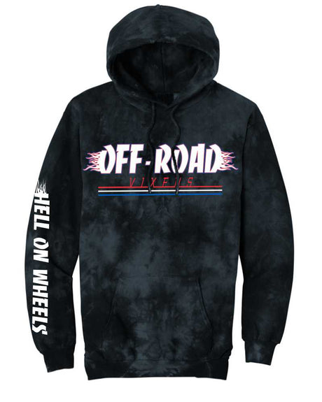 Photo of USA Hell on Wheels Unisex Pullover Hoodie by OFF-ROAD VIXENS CLOTHING CO. - Premium Ladies Hoodies for UTVs / Side by Sides