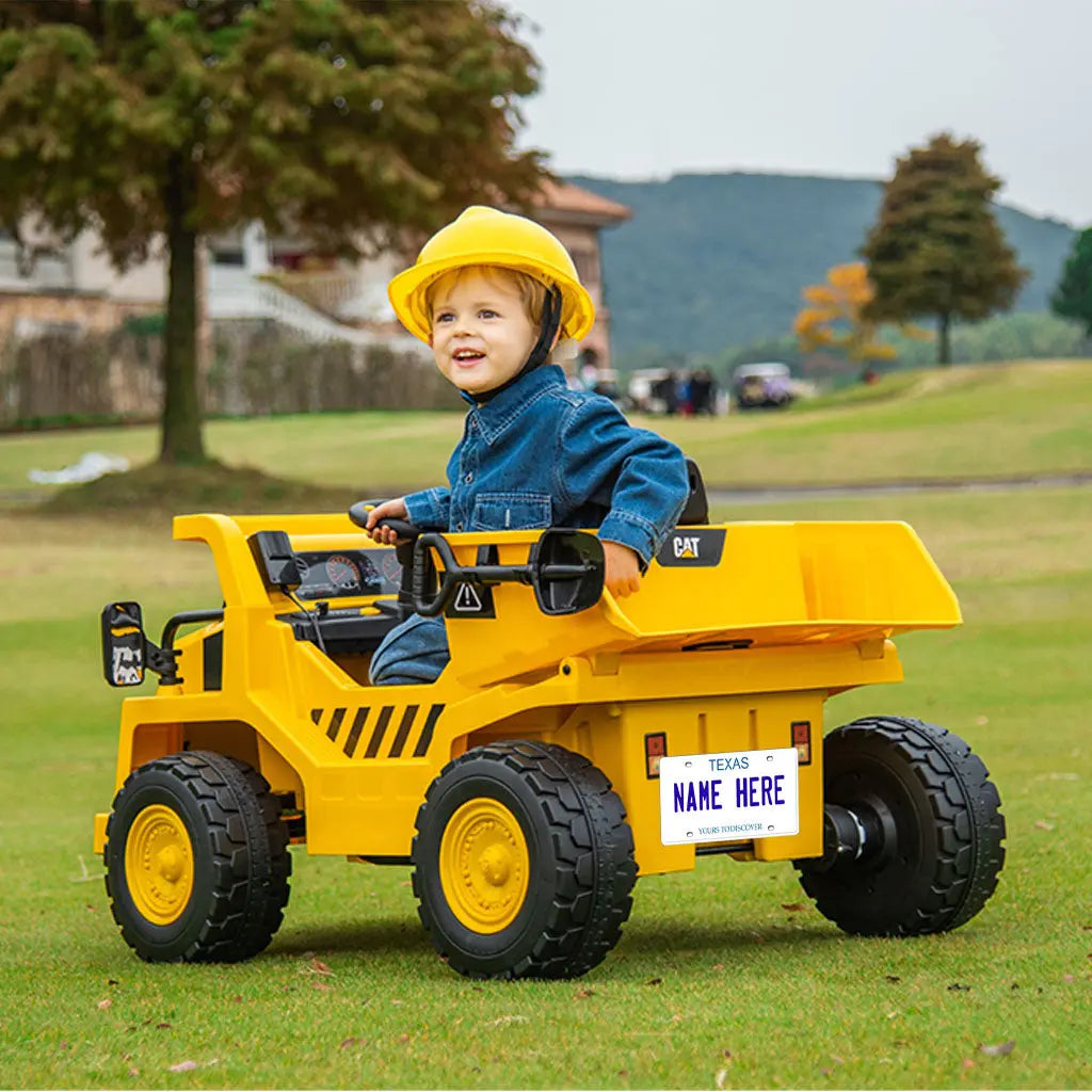 Photo of Custom Kids’ Ride-On Car License Plate by Freddo Toys - Premium for UTVs / Side by Sides