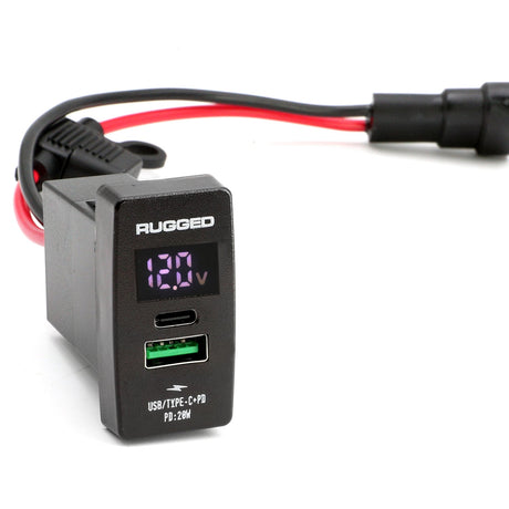Photo of USB Rocker Switch Hub with 4.2 Amp Outlet by Rugged Radios - Premium for UTVs / Side by Sides