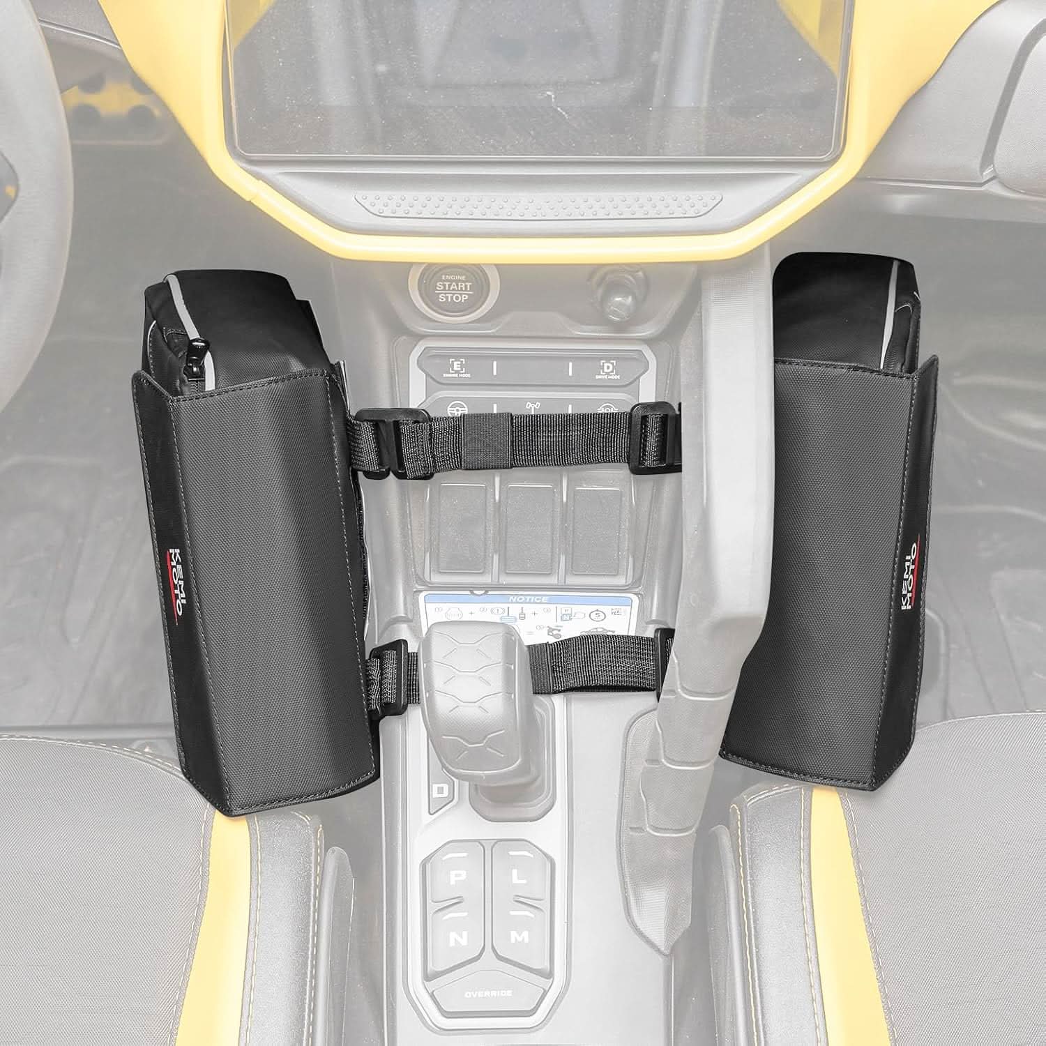 Photo of UTV Universal Center Console Bag for Can-Am, Polaris, Cfmoto, Honda by Kemimoto - Premium for UTVs / Side by Sides