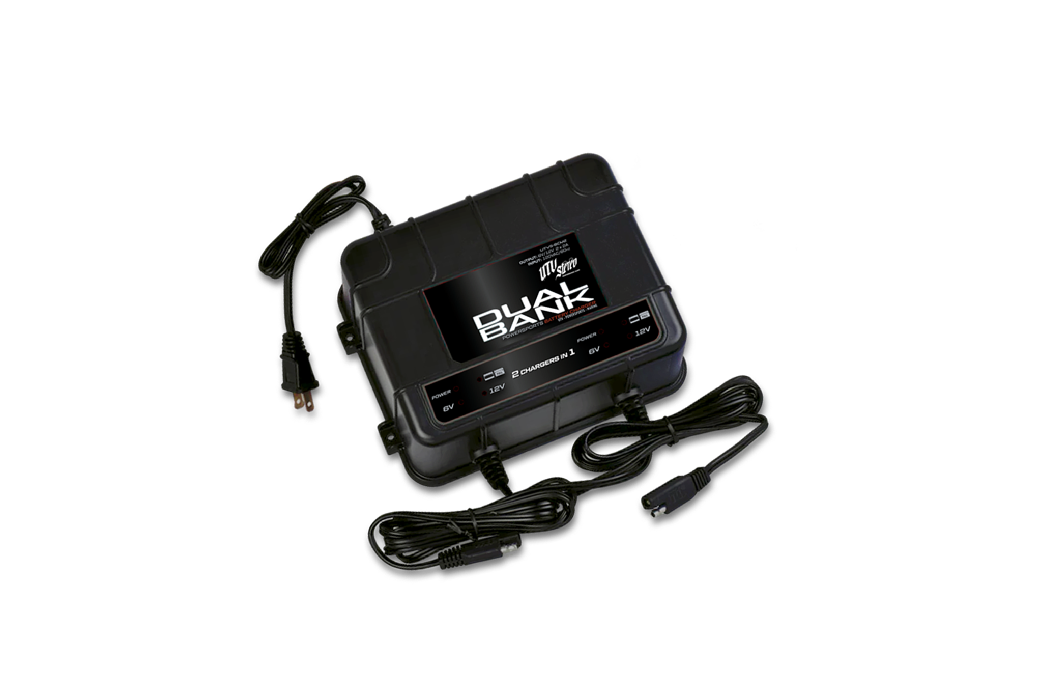 Photo of Dual-Bank Battery Charger / Maintainer | UTVS-BCM2 by UTV Stereo - Premium Battery Charger/Maintainer for UTVs / Side by Sides