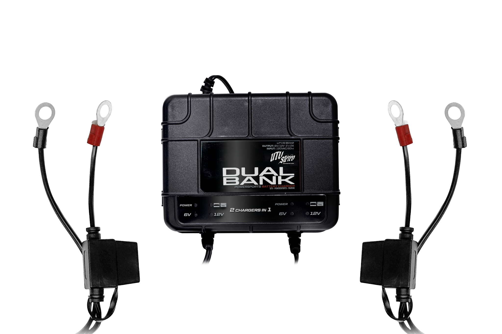 Photo of Dual-Bank Battery Charger / Maintainer | UTVS-BCM2 by UTV Stereo - Premium Battery Charger/Maintainer for UTVs / Side by Sides