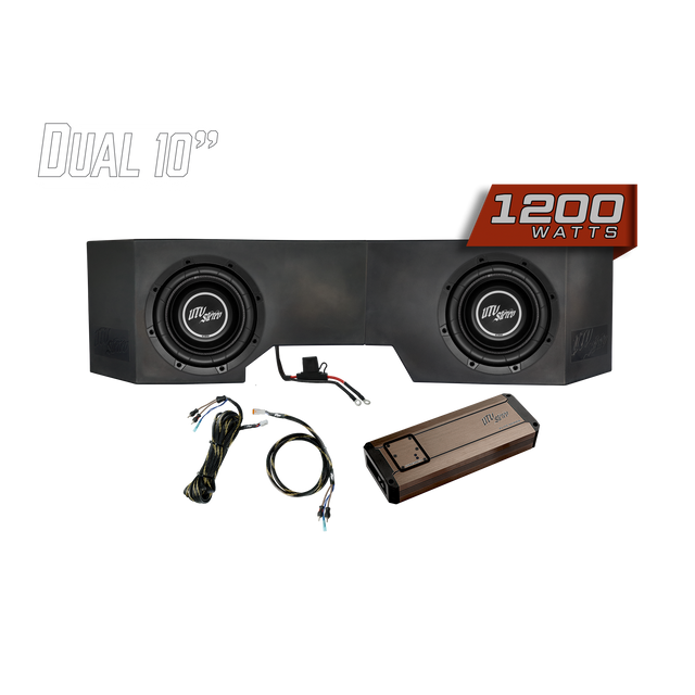 Photo of Can-Am® Defender 1200W Dual 10" Subwoofer Kit | UTVS-DEF-SUB-1200-2 by UTV Stereo - Premium Can-Am Defender Subwoofer Enclosure for UTVs / Side by Sides