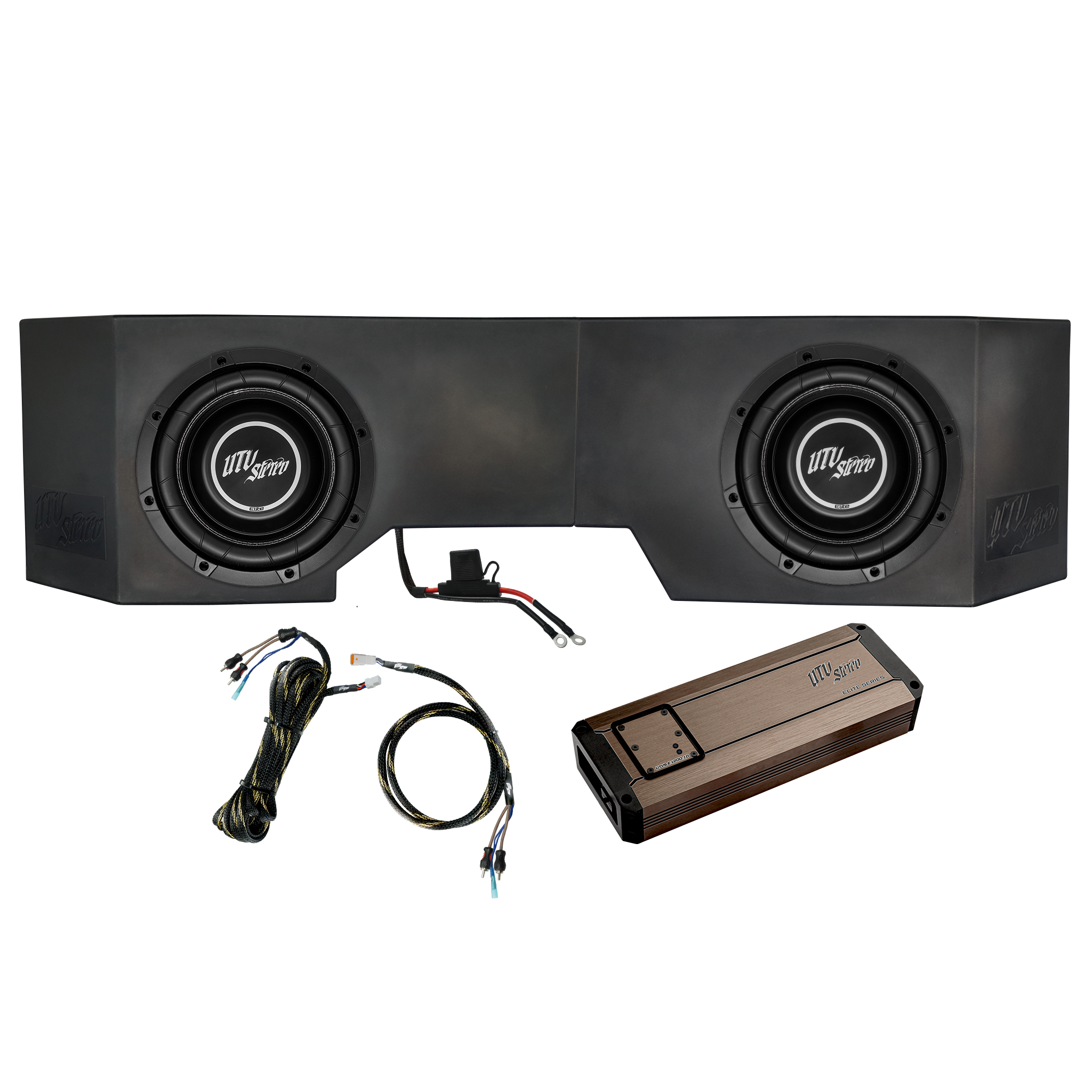 Photo of Can-Am® Defender 1200W Dual 10" Subwoofer Kit | UTVS-DEF-SUB-1200-2 by UTV Stereo - Premium Can-Am Defender Subwoofer Enclosure for UTVs / Side by Sides