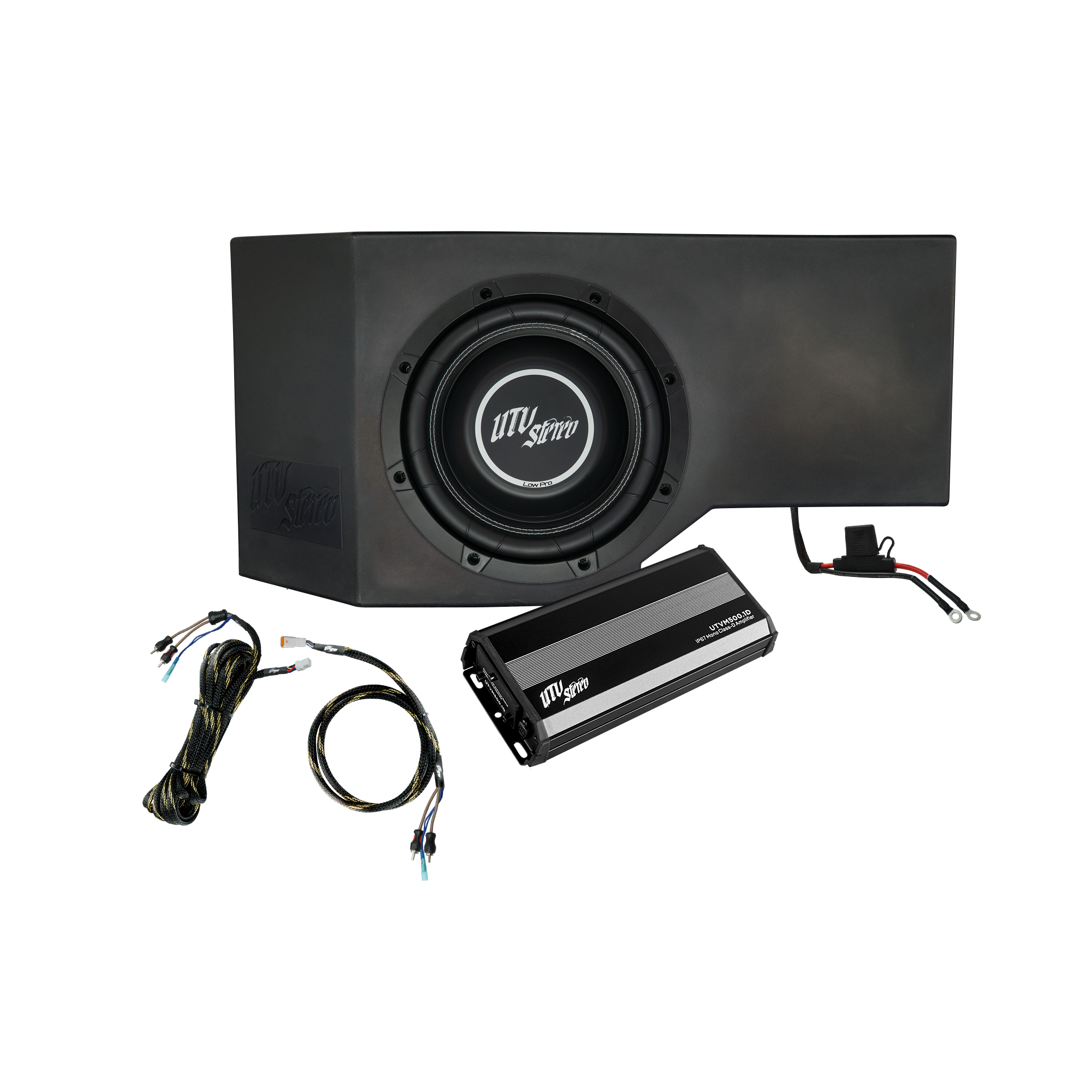 UTV Stereo - Can-Am Defender HD10 500W Single Side 10" Subwoofer Kit | UTVS-DEF-SUB-500