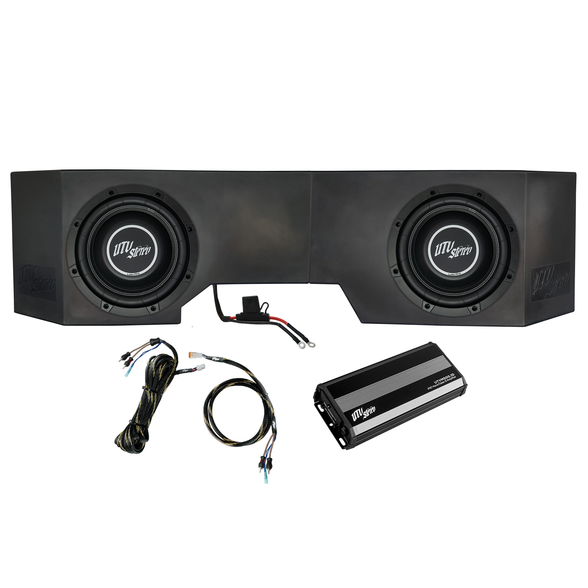 Photo of Can-Am® Defender 500W Dual 10" Subwoofer Kit | UTVS-DEF-SUB-500-2 by UTV Stereo - Premium Can-Am Defender Subwoofer Enclosure for UTVs / Side by Sides
