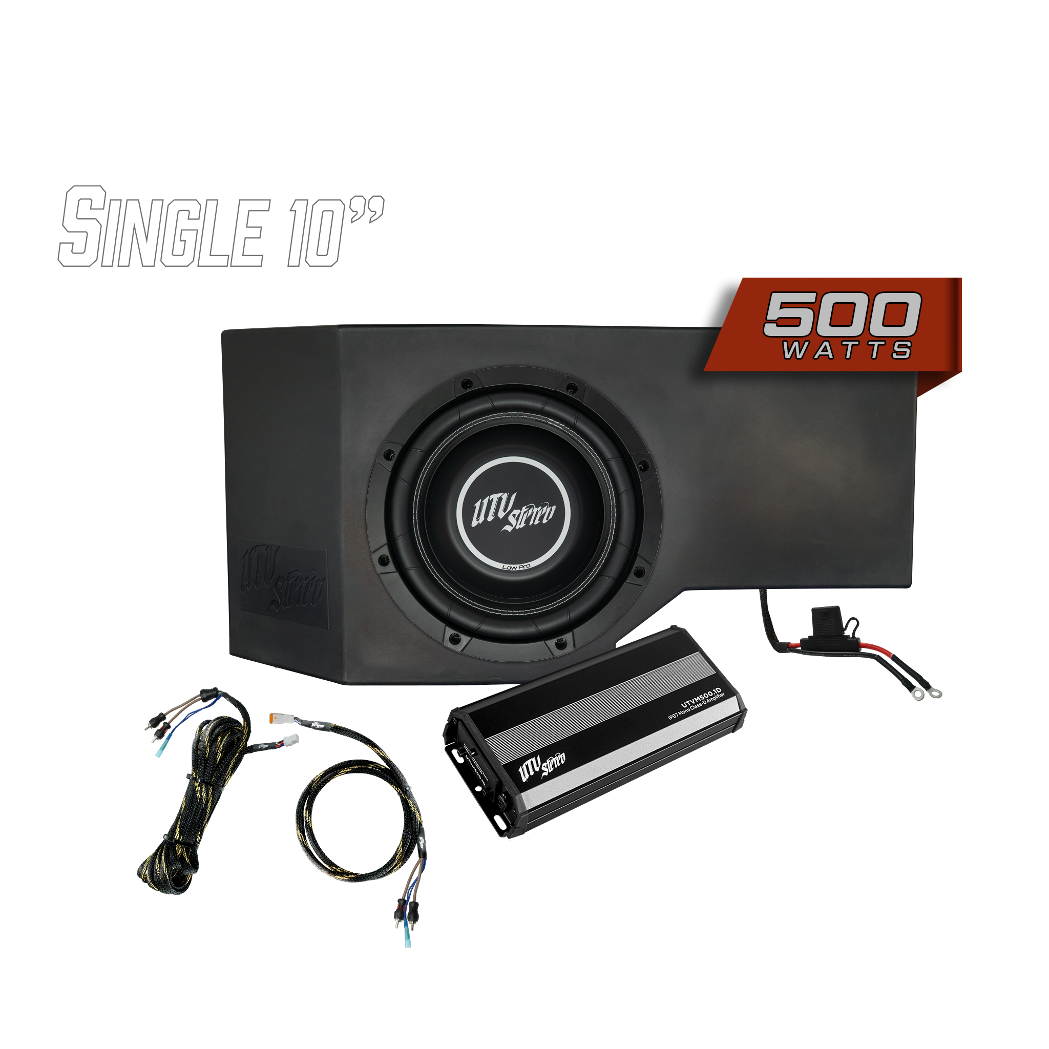 Photo of Can-Am® Defender 500W Single Passenger Side 10" Subwoofer Kit | UTVS-DEF-SUB-500-PASS by UTV Stereo - Premium Can-Am Defender Subwoofer Enclosure for UTVs / Side by Sides