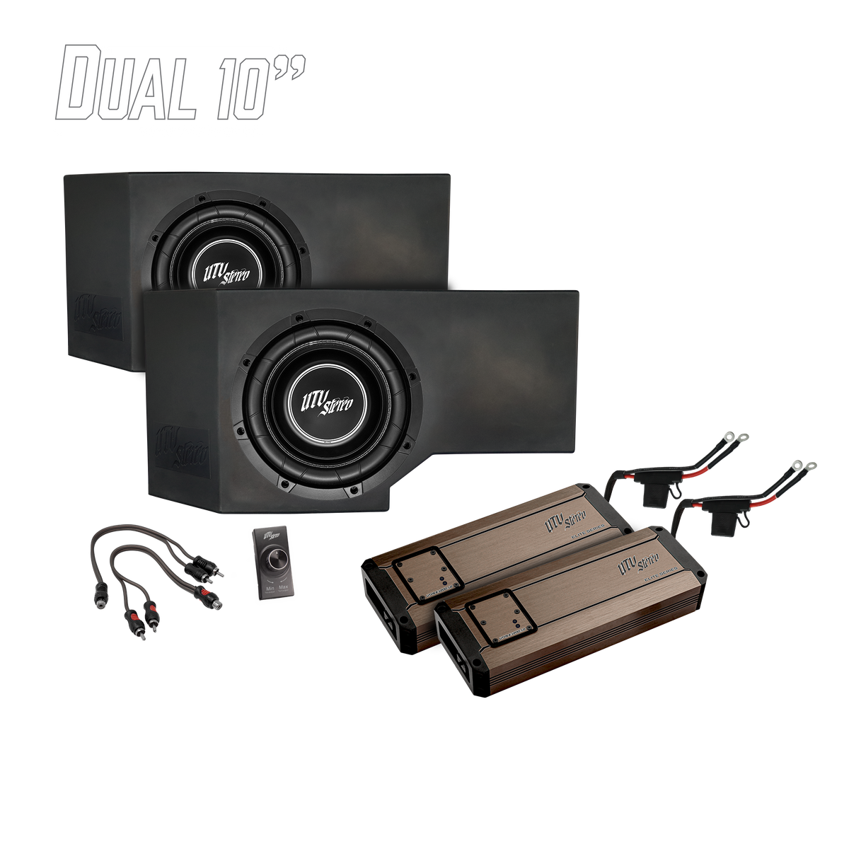 UTV Stereo Can-Am Defender HD11 2400W Dual 10-Inch Subwoofer Kit