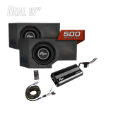 UTV Stereo Can-Am Defender HD11 500W Dual 10-Inch Subwoofer Kit