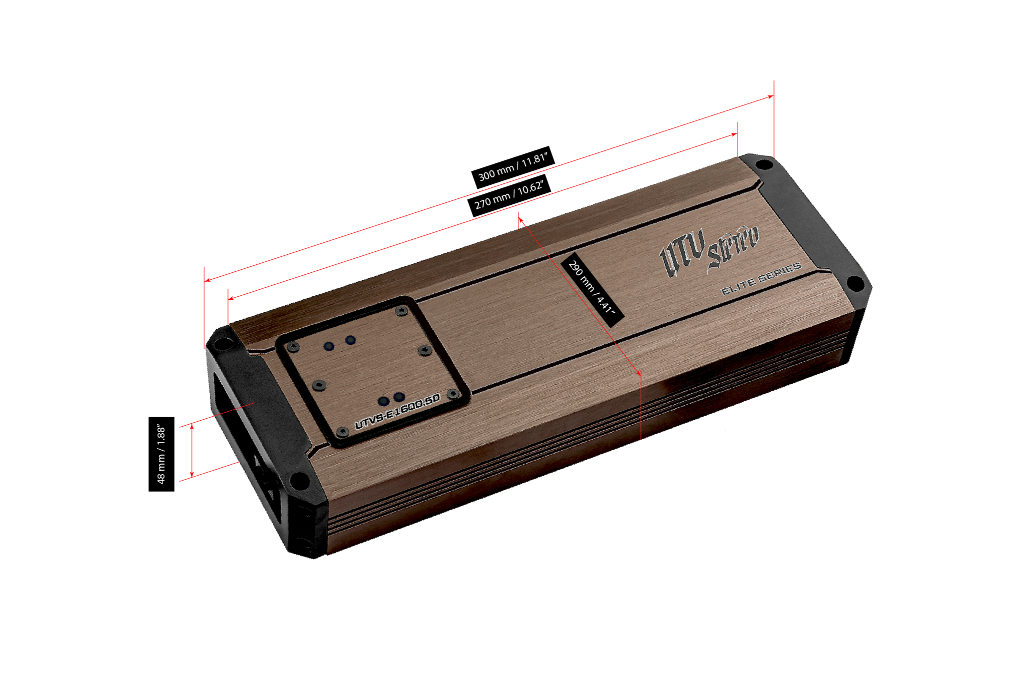 Photo of Elite Series 1600W 5-Channel Amplifier | UTVS-E1600.5D Kawasaki by UTV Stereo - Premium for UTVs / Side by Sides