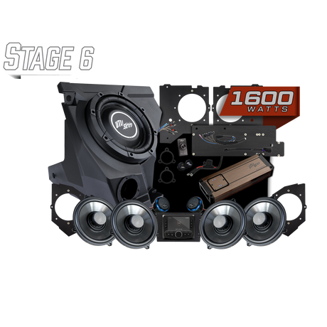 UTV Stereo Kawasaki Teryx H2 Elite Stage 6 stereo kit without Garmin Tread