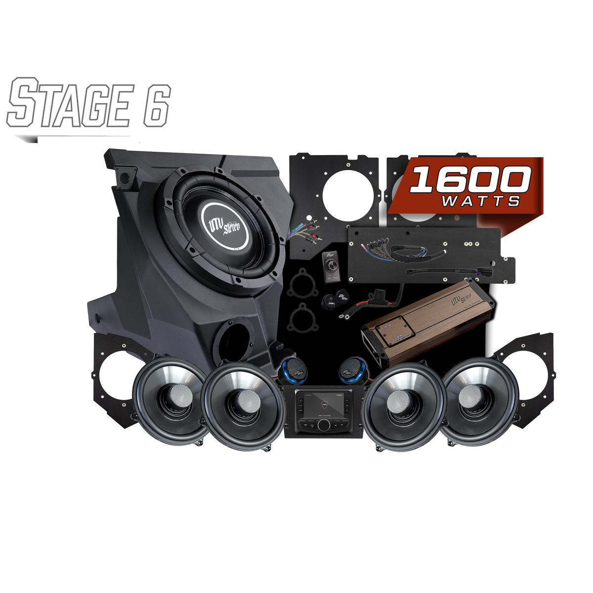 Kawasaki Teryx H2 Elite Stage 6 Stereo Kit (Non-Garmin Tread) | UTVS-H2-S6
