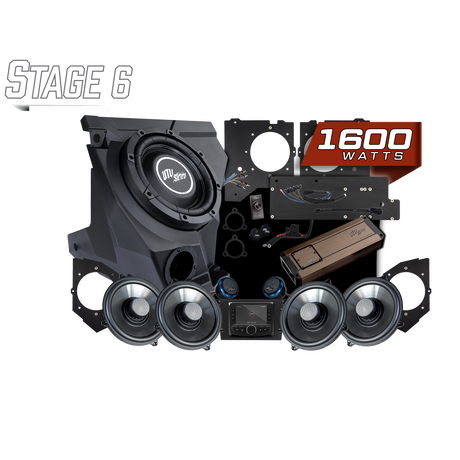 UTV Stereo Kawasaki Teryx H2 Elite Stage 6 stereo kit without Garmin Tread
