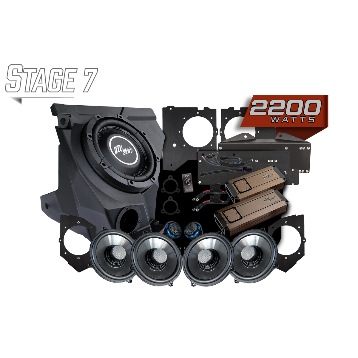 UTV Stereo Kawasaki Teryx H2 Garmin Tread Elite Stage 7 stereo kit