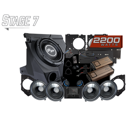 UTV Stereo Kawasaki Teryx H2 Elite Stage 7 stereo kit without Garmin Tread