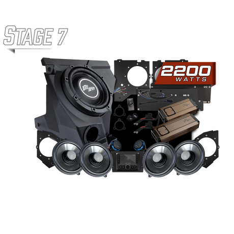 UTV Stereo Kawasaki Teryx H2 Elite Stage 7 stereo kit without Garmin Tread