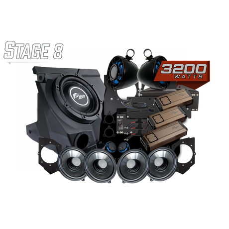 UTV Stereo Kawasaki Teryx H2 Garmin Tread Elite Stage 8 stereo kit