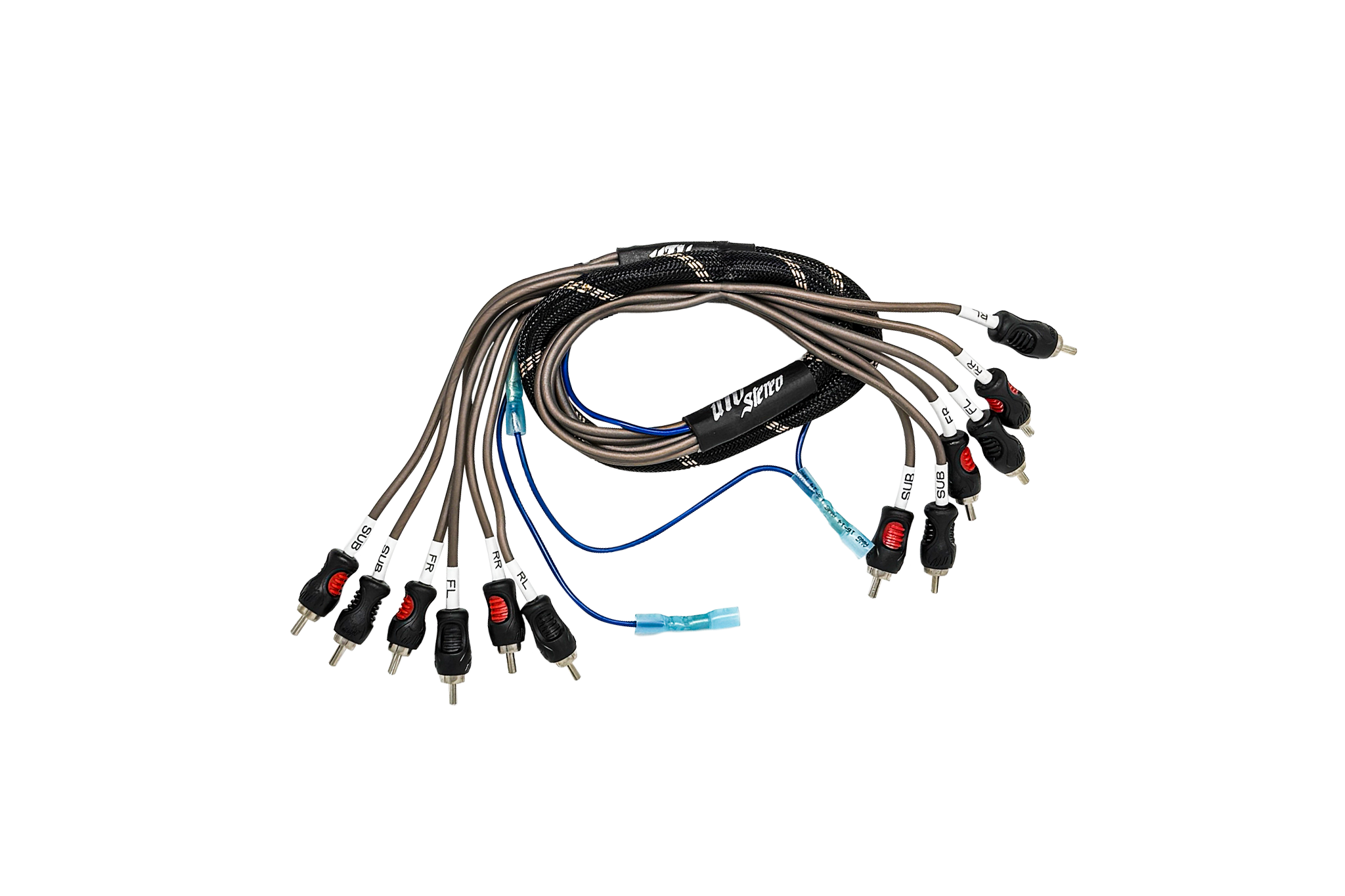Photo of UTV Stereo 6-Channel RCA Harness - Front, Rear, Subwoofer, + Remote | UTVS-HRN-RCA-3 by UTV Stereo - Premium RCA Harness for UTVs / Side by Sides