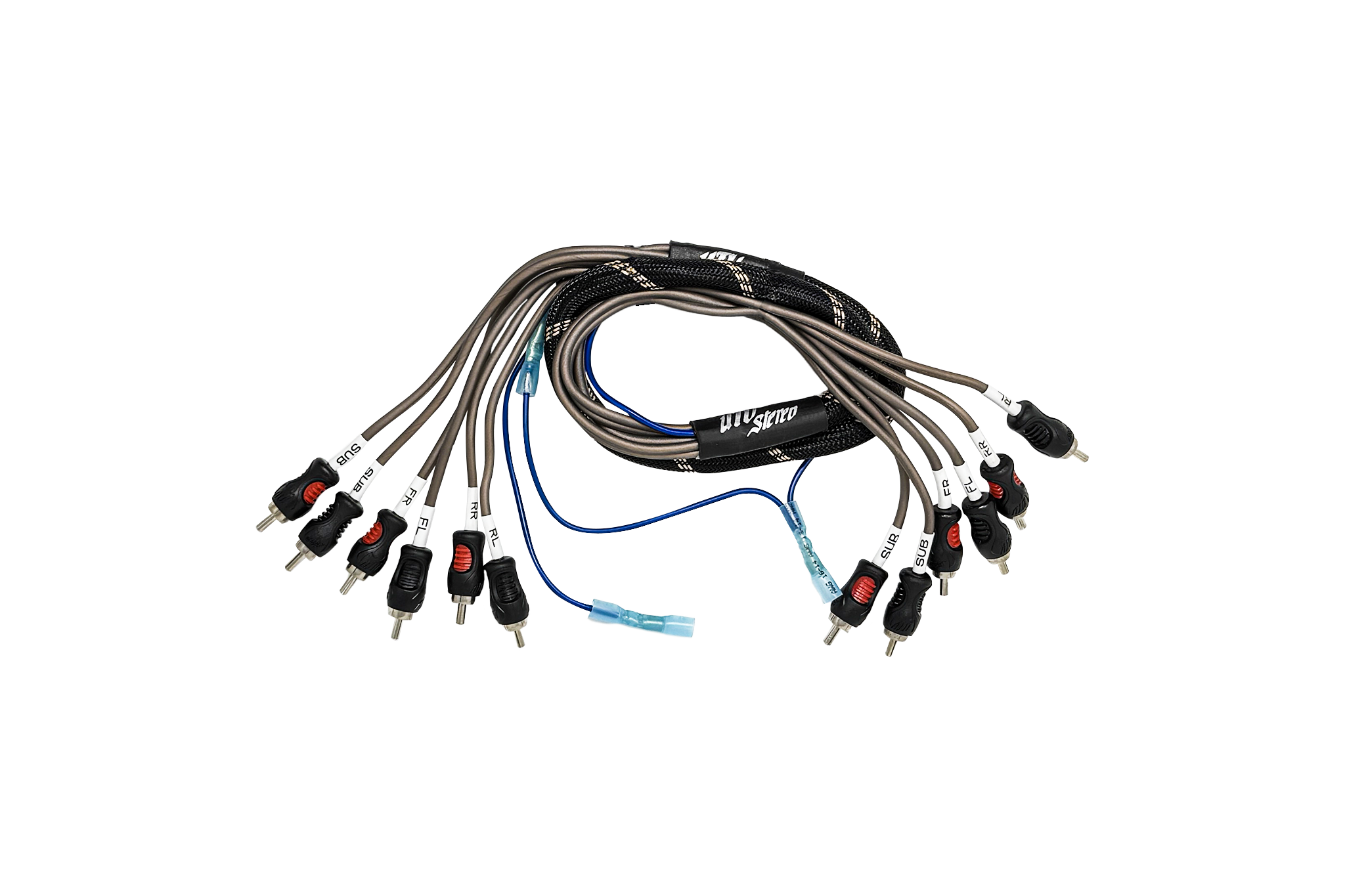 Photo of UTV Stereo 6-Channel RCA Harness - Front, Rear, Subwoofer, + Remote | UTVS-HRN-RCA-3 by UTV Stereo - Premium RCA Harness for UTVs / Side by Sides