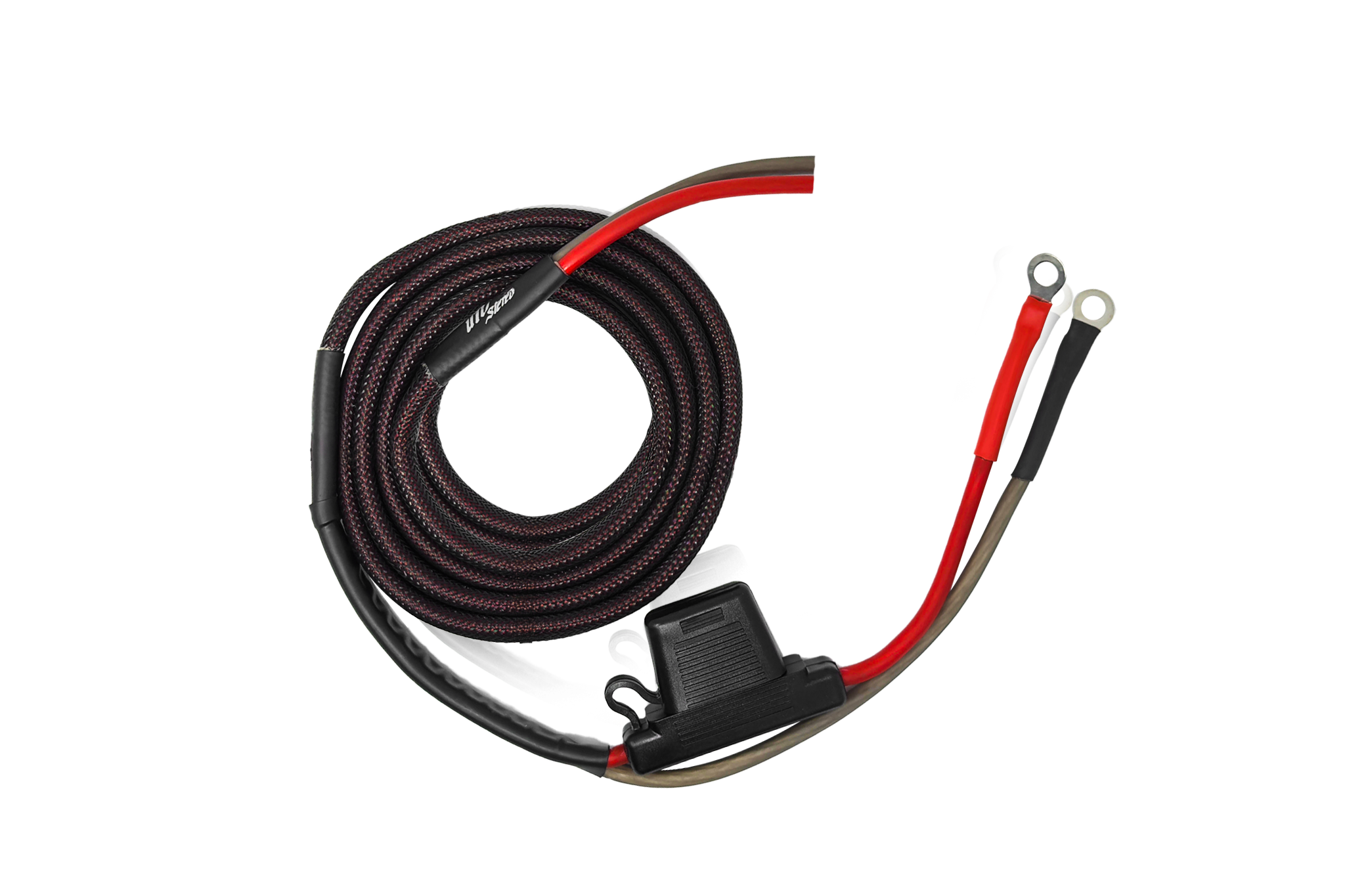 Photo of 147" Amp Power Harness - 80 Amp Fused | UTVS-HRN-AMP-PWR-147 by UTV Stereo - Premium 147" Amplifier Harness For Polaris RZR and Can-Am Defender for UTVs / Side by Sides