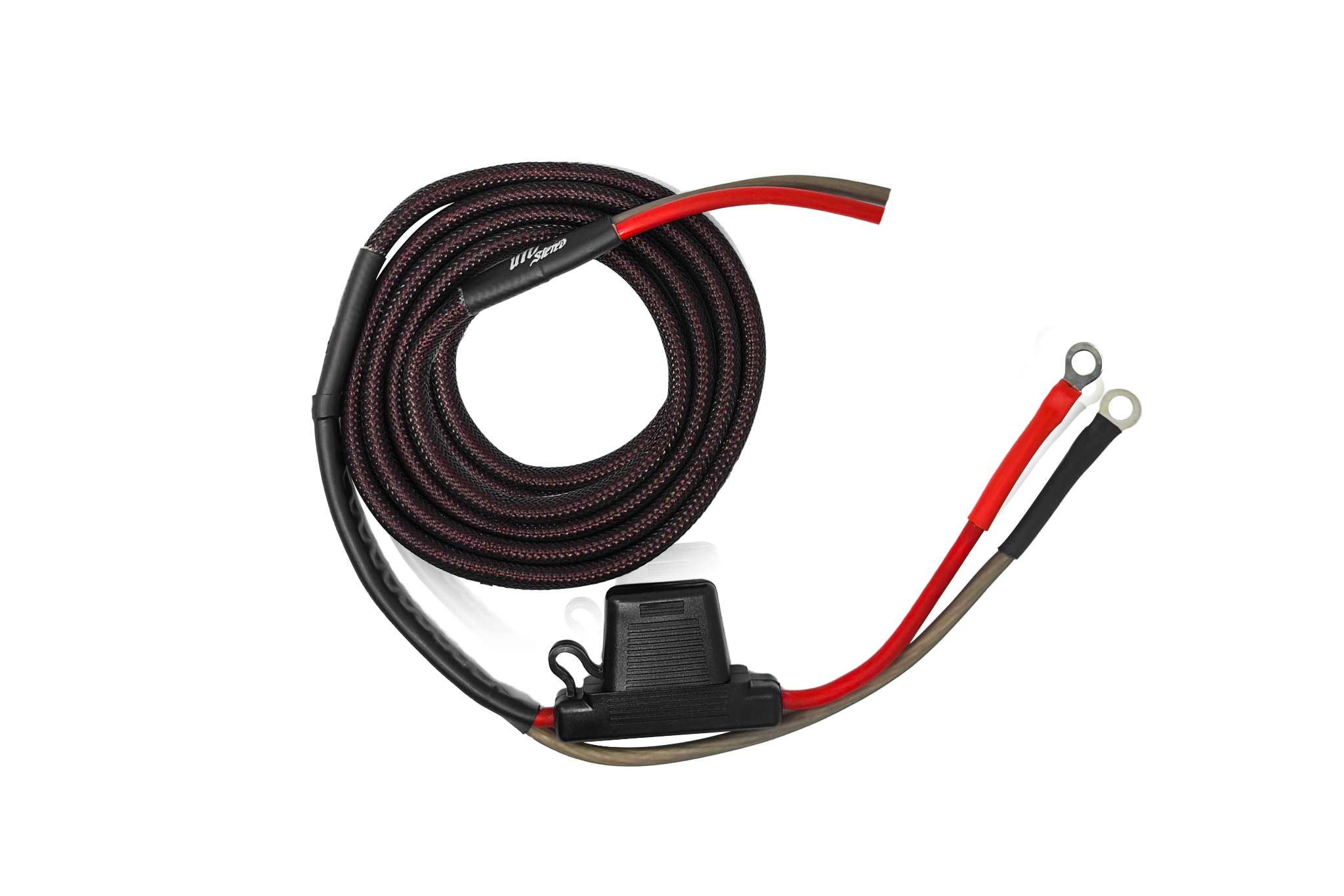 Photo of 147" Amp Power Harness - 80 Amp Fused | UTVS-HRN-AMP-PWR-147 by UTV Stereo - Premium 147" Amplifier Harness For Polaris RZR and Can-Am Defender for UTVs / Side by Sides