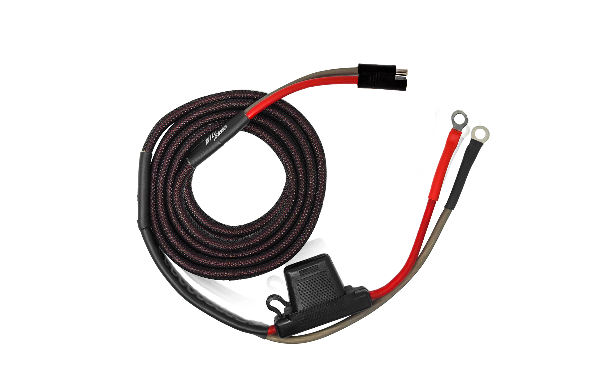 Photo of 147" Amp Power Harness - 80 Amp Fused | UTVS-HRN-AMP-PWR-147 by UTV Stereo - Premium 147" Amplifier Harness For Polaris RZR and Can-Am Defender for UTVs / Side by Sides