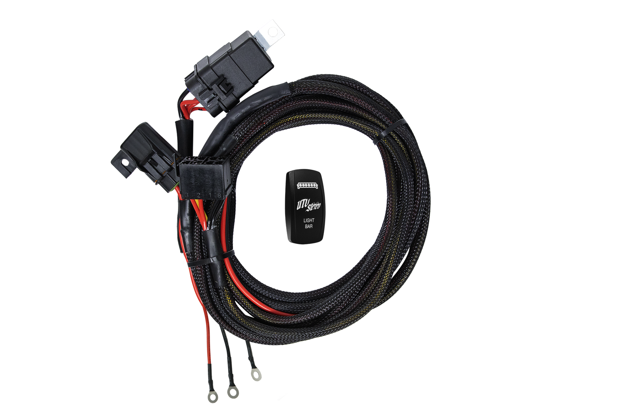 Photo of High Current Harness + Rocker Switch | UTVS-HRN-HC-RKR by UTV Stereo - Premium Accessory Wire Harness for UTVs / Side by Sides