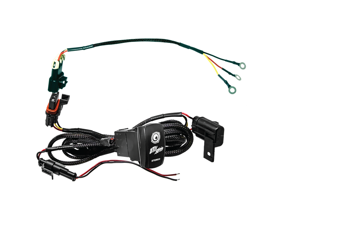 UTV Stereo Source Unit Harness & Rocker Switch