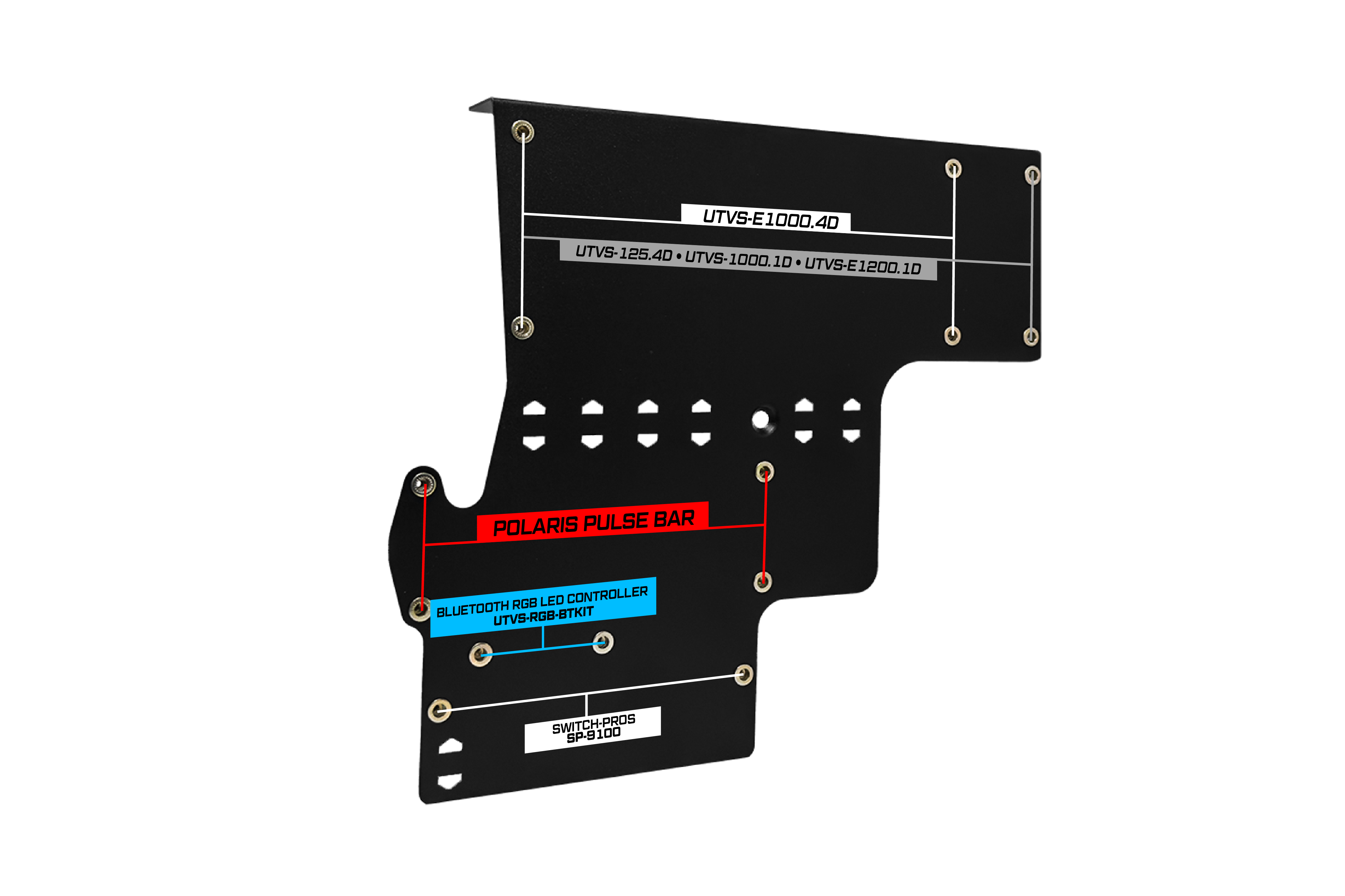 Photo of Polaris® RZR® Pro Series Pulse Bar Amplifier Mount | UTVS-PRO-AMPMT-PB by UTV Stereo - Premium Ranger Overhead Speaker Adapter for UTVs / Side by Sides