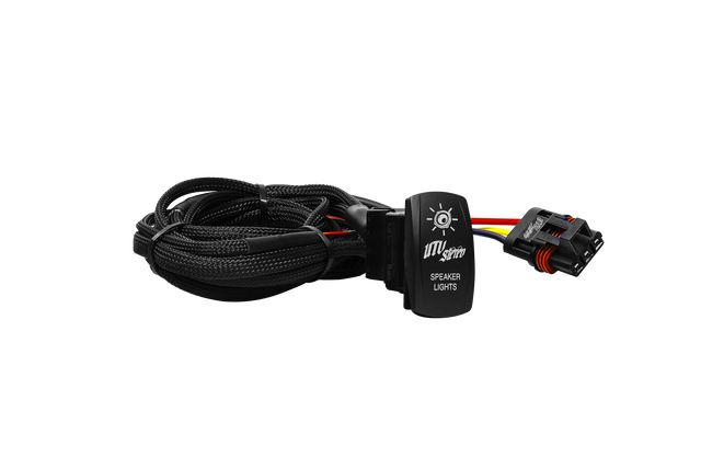 Photo of RZR® Pro Series Low Current Harness + Rocker Switch & Pulse Bar Plug | UTVS-PRO-HRN-LC-RKR by UTV Stereo - Premium Pulse Bar Plug Source Unit Wire Harness for UTVs / Side by Sides